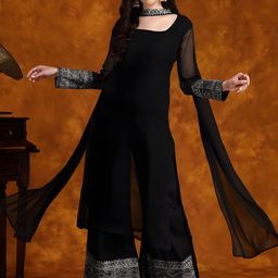 Moda Rapido Women Solid Kurta with Trousers & Dupatta-picture-34