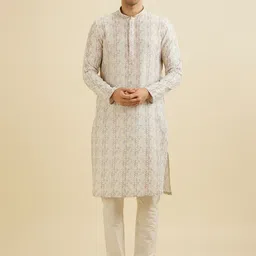 Manyavar Men Embroidered Regular Sequinned Kurta with Pyjamas image 1