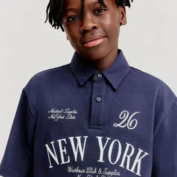 H&M Text-Motif Polo Shirt-image-3