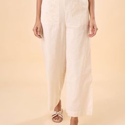 AKKRITI BY PANTALOONS Women Embroidered Flared Trousers-image-33