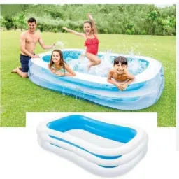 hornflow large (IND*66) transparent inflatable pool original With Free Pump Inflatable Swimming Pool image 2