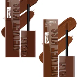 Ramp Walk Set Of 2 Velvet Kiss Liquid Lipstick 3.5 ml Each - Dark Brown-Chocolate Brown-58