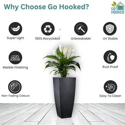 Go Hooked Matrix Black Rust-Proof Unbreakable Flower Planter image 5