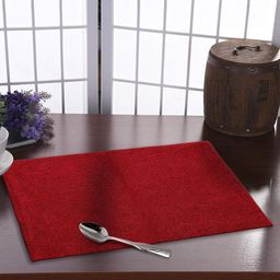 Kuber Industries Maroon Multiuses Jute Table Placemat For Kitchen Dining Table Set Of 6 image 2