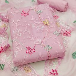Rangtulika Ethnics Embroidered Organza Unstitched Dress Material-picture-27