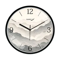 RANDOM Black & Grey Printed Contemporary Wall Clock-image-97