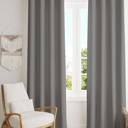 Parda Online Grey Set of 2 Black Out Window Curtain-image-39