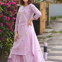 GoSriKi Animal Printed Round Neck Straight Kurta With Patiala & Dupatta-picture-19