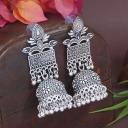 I Jewels Contemporary Jhumkas Earrings-79