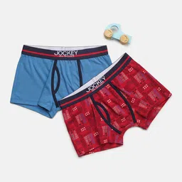 Jockey Boys Pack Of 2 Printed Combed Cotton Trunks UB03-0205-CP-VB-picture-6