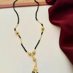 Anouk Gold-Plated Artificial Stones and Beads Mangalsutra-image-22