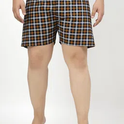 plusS Checked Pure Cotton Boxers MBX208E-THAICURRYCHK-XL-image-43