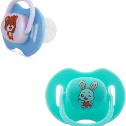 Non-Toxic BPA-Free Silicone Safe and Flexible Soft Nipple Baby Pacifier - Pack of 2 (EL-08) Soother-1