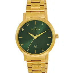 maxima Women Embellished Dial & Stainless Steel Straps Analogue Watch 69486CMLY-29
