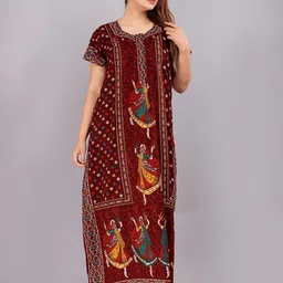 AAKARSHANA CREATION Printed Maxi Nightdress-picture-14