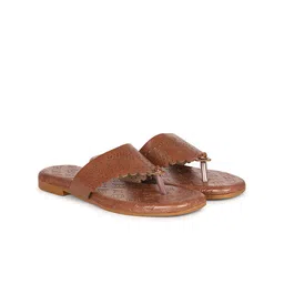 Commander Shoes Women Textured Open Toe Flats-47