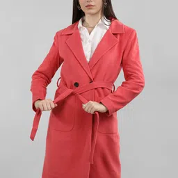 The Roadster Lifestyle Co Double-Breasted Trench Coat With Belt-image-78