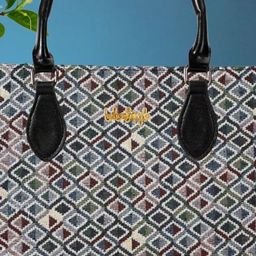 LIKE STYLE Ethnic Motifs Colourblocked Structured Shoulder Bag image 5