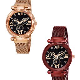 Gopal Shopcart Unisex Pack Of 2 Dial Analogue Watch Mina black Dial-image-39