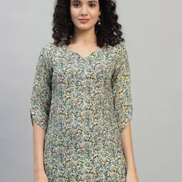 SHAHVEER CREATION Floral Printed Pure Cotton Kurti-image-38