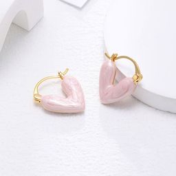 Krelin Heart Shaped Hoop Earrings-image-74