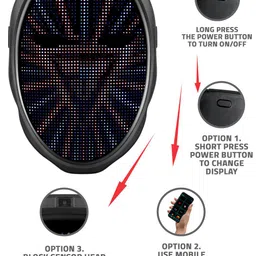 Hookaba Enigma Eyes LED Party Mask image 3