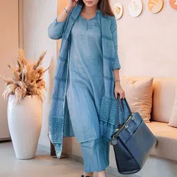Aaghnya Women Solid Kurta with Palazzo & Dupatta-picture-6