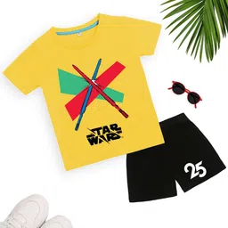 YK Disney Boys Printed Round Neck Pure Cotton T-shirt With Shorts-image-79