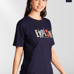 NEYSA Women Typography 2 Printed Applique T-shirt-image-86