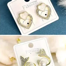 TANLOOMS Heart Shaped Studs Earrings (Set of 2)-14