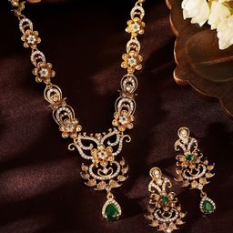Priyaasi Gold-Plated Stone-Studded Jewellery Set-54