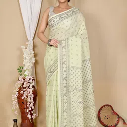 DipDiya Liko Woven Design Pure Cotton Taant Saree-picture-57