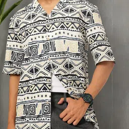 Kook N Keech Aztez Delight Printed Textured Shirt-image-99