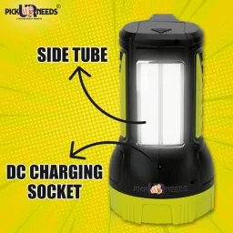 pick ur needs Rechargeable 50W 2 In 1 Long Range Torch Light With Side Extra Bright Tube LED 5 hrs Torch Emergency Light image 2
