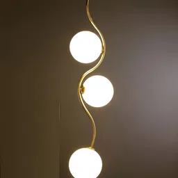 GAUVIK Gold-Toned Glass Ceiling Lamp-10