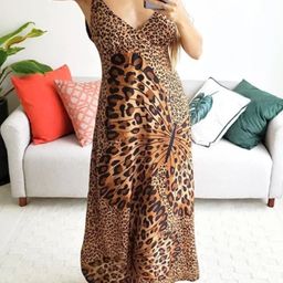 KPOP Women Animal Print Sheath Maxi Dress-image-66