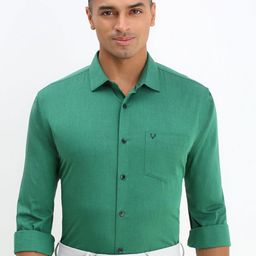 Allen Solly Men Spread Collar Solid Cotton Slim Fit Formal Shirt-image-67