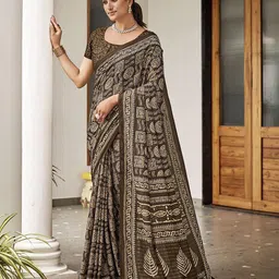 Ishin Solid Geometric Printed Saree-picture-26