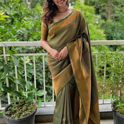 Suha Woven Design Zari Kanjeevaram Saree-11
