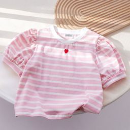 FOREVER FRIDAY Girls Horizontal Stripes Cuffed Sleeves Regular Tops-picture-25