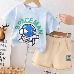 INCLUD Boys Printed Short Sleeves T-shirt With Shorts-image-63