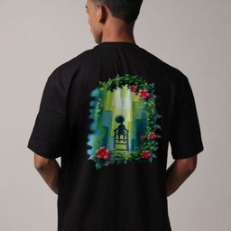 Mad Over Print Men BloomThrough Graphic Printed Oversized Cotton T-shirt-image-50