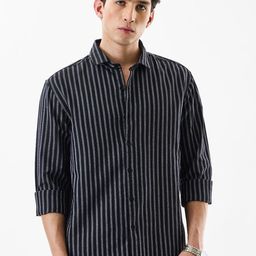 Snitch Multi Striped Pure Cotton Semiformal Shirt-image-15