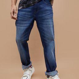 Forca by Lifestyle Men Straight Fit Mid-Rise Mildly Distressed Heavy Fade Jeans-image-28