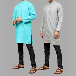VS MALL Men Cotton Blend Kurta Sets-image-120