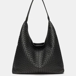 CORSICA Black Textured One Handle Shoulder Bag-picture-49