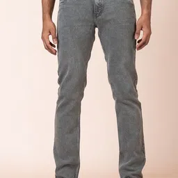 AFLASH Men High-Rise Light Fade Jeans-image-53