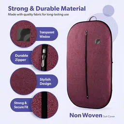 Aura Maroon Set of 6 Regular Multi-Utility Organisers image 2
