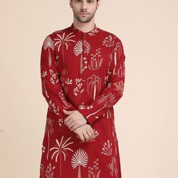 Anouk Rustic Ethnic Motifs Printed Mandarin Colllar Cotton Straight Kurta-picture-11