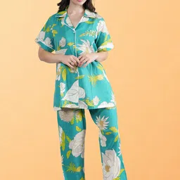 BAESD Floral Printed Pure Cotton Shirt With Trousers Co-Ords-picture-6